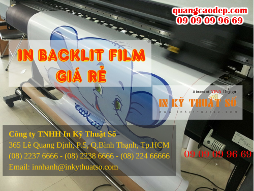 In backlit film giá rẻ tại HCM cùng Công ty TNHH In Kỹ Thuật Số - Digital Printing